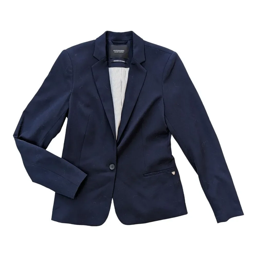 NWOT! Scotch & Soda Classic Tailored Blazer in midnight navy